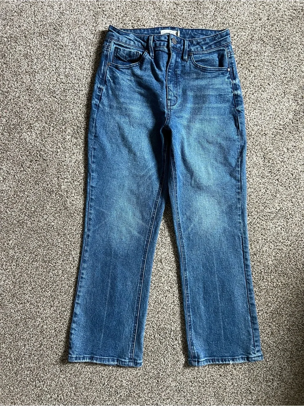 Anthropologie Unpublished Medium Blue Denim straight ankle size 27 - Picture 4 of 8